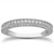 Fancy Pave Diamond Milgrain Wedding Ring Band in 14k White Gold