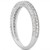 Fancy Pave Diamond Milgrain Wedding Ring Band in 14k White Gold