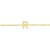 14K Yellow Gold Mini Initial R Bracelet