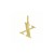 14K Yellow Gold Initial X Charm Pendant