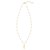 14K Tri Color Gold Beaded Cross Necklace