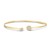 14k Yellow Gold High Polish Diamond Cluster Bangle (2.00 mm)