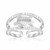 Turtle Design Open Toe Ring in Rhodium Plated Sterling Silver
