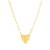14k Yellow Gold Paperclip Chain Necklace with Puffed Heart