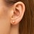 14k Rose Gold Ball Earrings with Faceted Texture(5mm)