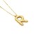 14K Yellow Gold Helium Initial R Pendant