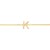 14K Yellow Gold Mini Initial K Bracelet