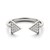 Arrowhead Design Ring with Diamonds in 14k White Gold (1/5 cttw)