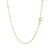 14k Yellow Gold 17 inch Necklace with Round White Topaz
