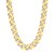 14k Two Tone Gold Miami Cuban Chain Necklace with White Pave