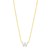 14K Yellow Gold Mini Diamond W Initial Pendant Necklace