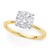 1 Carat Cushion Lab Grown IGI G/VS1 Diamond Solitaire Ring in 10K Yellow Gold