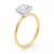 1 Carat Cushion Lab Grown IGI G/VS1 Diamond Solitaire Ring in 10K Yellow Gold