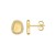 14K Yellow Gold Diamond Freeform Cushion Earrings