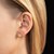 14K Yellow Gold Diamond Freeform Cushion Earrings