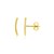 14k Yellow Gold Curve Climber Post Earrings