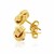 Small Ridged Love Knot Earring in 14k Yellow Gold