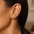 Small Ridged Love Knot Earring in 14k Yellow Gold