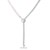 Sterling Silver Rhodium Plated Freshwater Pearl Paperclip toggle Necklace
