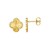 14K Yellow Gold Radiating Clover Earrings