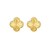 14K Yellow Gold Radiating Clover Earrings