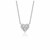Diamond Heart Design Pendant in 14k White Gold