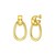14K Yellow Gold Interlocking Drop Hoop Earrings