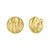 Sterling Silver Yellow Gold Plated Sculpted Domed Disc Stud Earrings