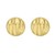 Sterling Silver Yellow Gold Plated Sculpted Domed Disc Stud Earrings
