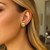 Sterling Silver Yellow Gold Plated Sculpted Domed Disc Stud Earrings