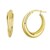 14k Yellow Gold Oval Hoop Earrings(5x20mm)