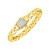14K Yellow Gold Diamond Woven Bracelet (6.80 mm)