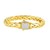 14K Yellow Gold Diamond Woven Bracelet (6.80 mm)