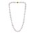 Pearl Necklace with Ball Clasp in 14K Yellow Gold 
