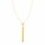 Necklace with Tassel and Love Knot Pendant in 14k Yellow Gold