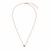 14k Rose Gold 17 inch Necklace with Round White Topaz