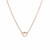 14k Rose Gold 17 inch Necklace with Round White Topaz