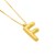 14K Yellow Gold Helium Initial F Pendant