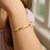 Fancy Childrens Bangle with Diamond Cuts in 14k Yellow Gold (5.50 mm)