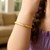 Fancy Childrens Bangle with Diamond Cuts in 14k Yellow Gold (5.50 mm)