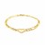 14k Yellow Gold 7 inch Figaro Chain Bracelet with Heart (4.50 mm)