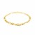 14k Yellow Gold 7 inch Figaro Chain Bracelet with Heart (4.50 mm)