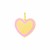14k Yellow Gold and Pink Enamel Heart Pendant