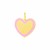 14k Yellow Gold and Pink Enamel Heart Pendant