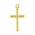 Textured Diamond Cut Design Cross Pendant in 14k Two-Tone Gold