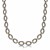 Alternate Oval Cable and Polished Chain Link Necklace in 18K Yellow Gold and Sterling Silver
