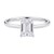 1 1/2 Carat Emerald Lab Grown IGI G/VS1 Diamond Solitaire Ring in 14K White Gold
