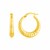 14k Yellow Gold Puffed and Scalloped Hoop Earrings