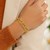 Double Link Solid Charm Bracelet in 14k Yellow Gold  (10.00 mm)