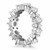 Floral Round Diamond Eternity Ring in 14k White Gold